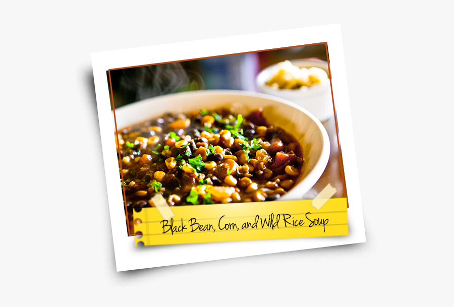 Black Bean, Corn, And Wild Rice Soup - Dish, Transparent Clipart