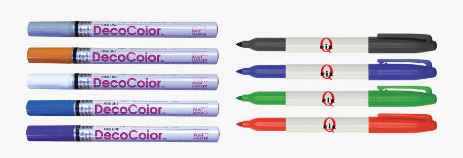 Clip Art Decocolor Markers Qfix All - Plastic, Transparent Clipart