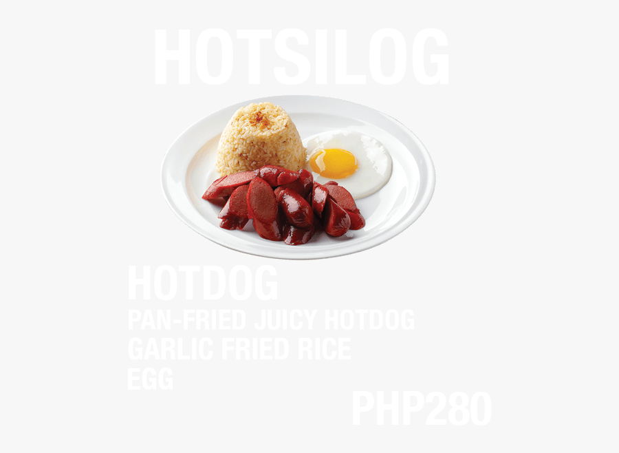 Hotdog Silog White Background, Transparent Clipart