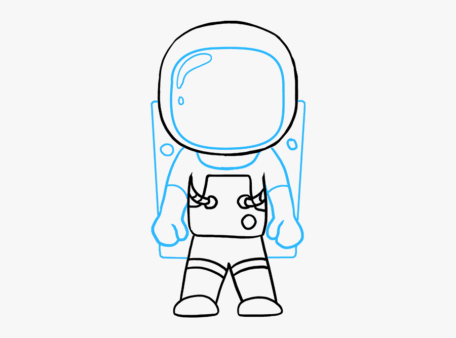 Astronaut Clipart Easy Draw - Drawing Of Space Suit, Transparent Clipart
