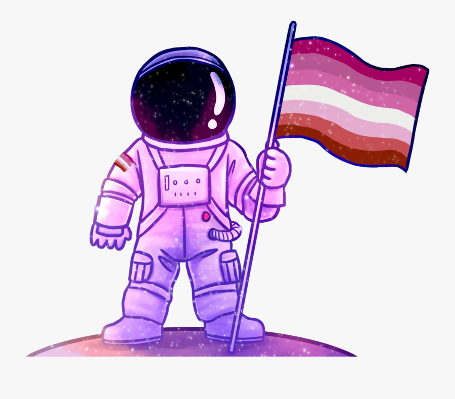 “some Little Pride Astronauts For All My Lgbt Stargazers - Bisexual Flag Astronaut, Transparent Clipart