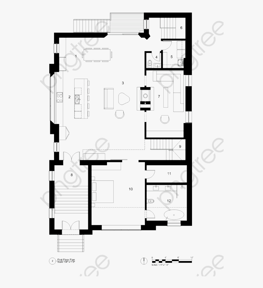 Big House Design Floor Plan - Collins Arch Floor Plan, Transparent Clipart