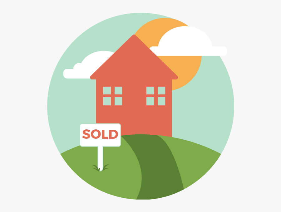 House Clipart Sold - House Being Sold Cartoon, Transparent Clipart