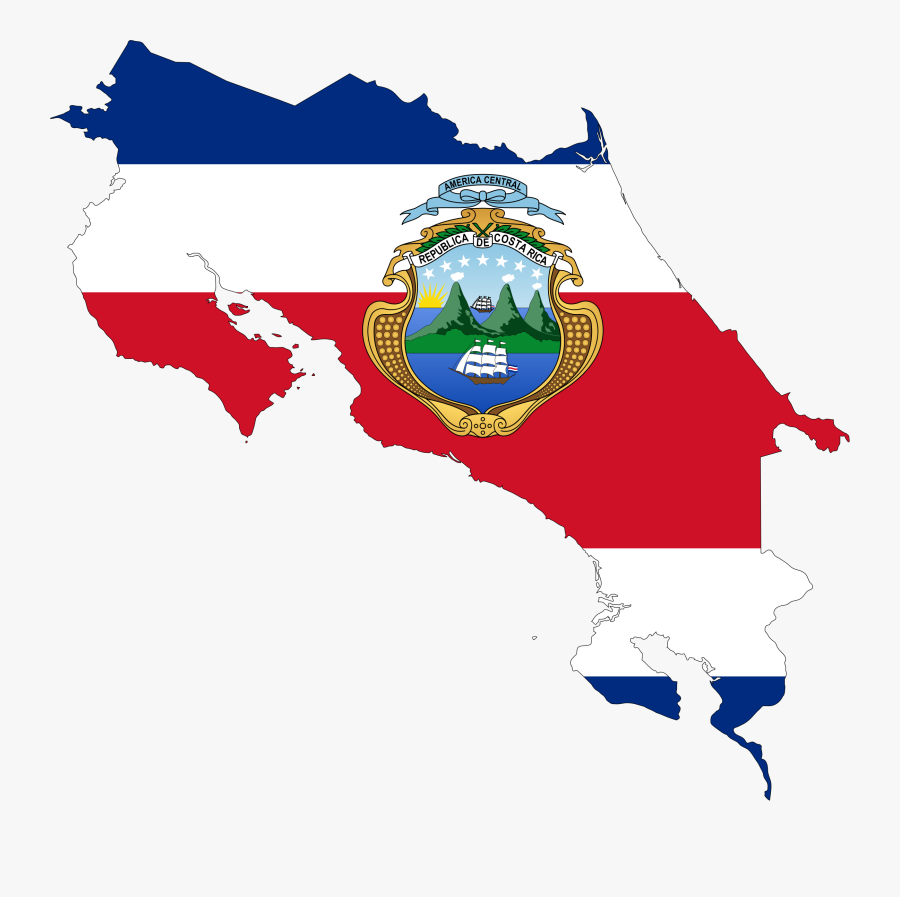 Clipart - Costa Rica Map Flag Png, Transparent Clipart