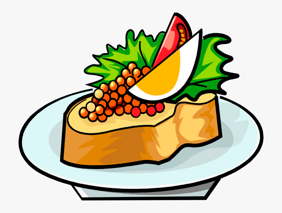 Open Faced Sandwich Clipart, Transparent Clipart