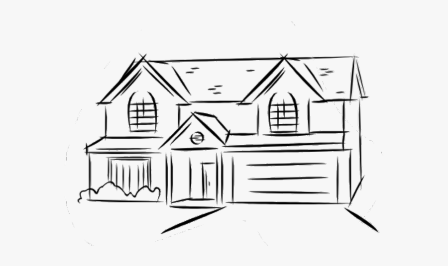 Architecture Simple House Drawing, Transparent Clipart