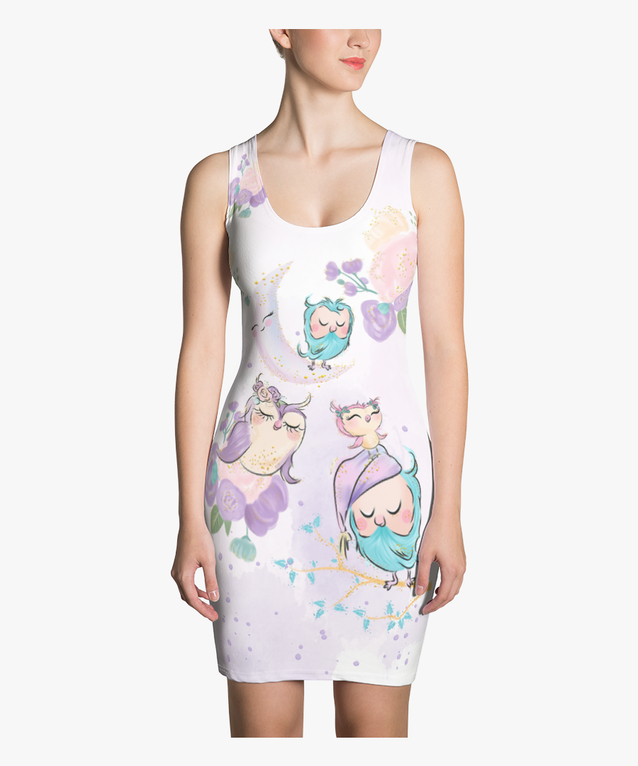 Transparent Cute Owl Png - Printed Dress Sublimation, Transparent Clipart
