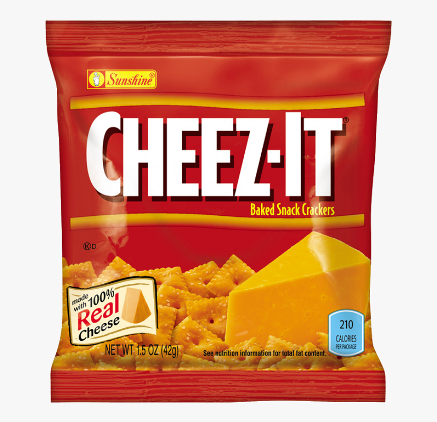 Cheez It Junk Food Cartoon Clipart Cheese Snack Product - Bag Of Cheez Its, Transparent Clipart