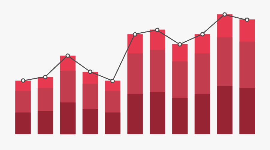 Similar To A Column/line Combo, A Stacked Column/line - Picket Fence, Transparent Clipart