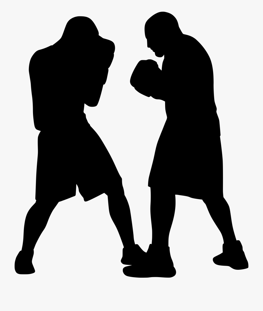 Man Clip Art Silhouette Portable Network Graphics Transparency - Silhouette Fighting No Background, Transparent Clipart