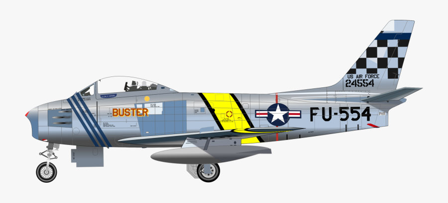 Propeller Driven Aircraft,jet Aircraft,flap - F 86 Beauteous Butch, Transparent Clipart