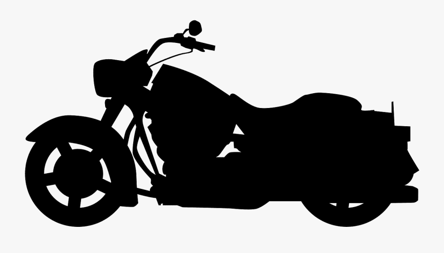 Cruiser Motorcycle Silhouette, Transparent Clipart