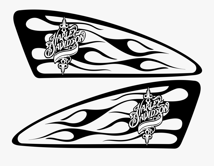 Harley-davidson Motorcycle Airbrush Decal Fuel Tank - Harley Davidson, Transparent Clipart