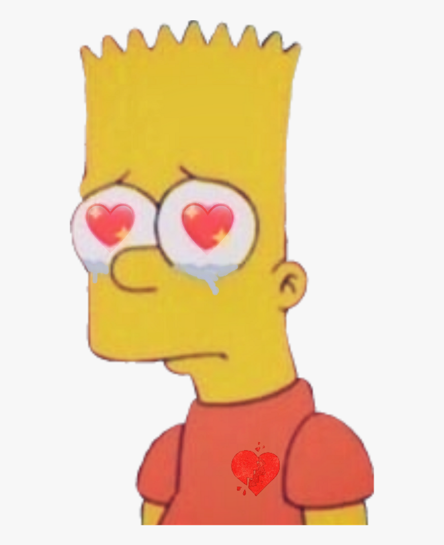 Bape Drawing Bart Simpson - Bart Simpson Sad Drawing Easy, Transparent Clipart
