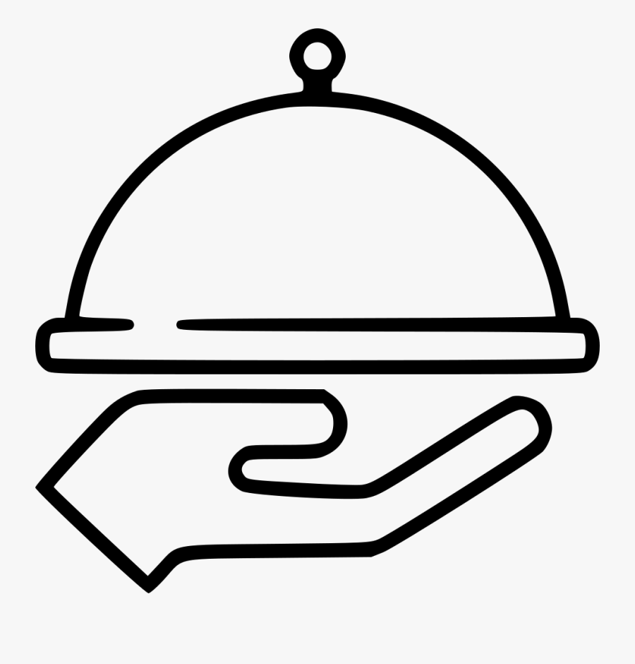 Hand Serving Food Svg Png Icon Free Download - Clipart Black And White Serving Food, Transparent Clipart