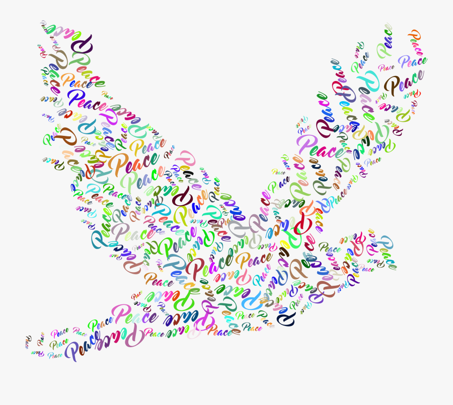 Doves Clipart Rainbow - Dove Of Peace Transparent Background, Transparent Clipart