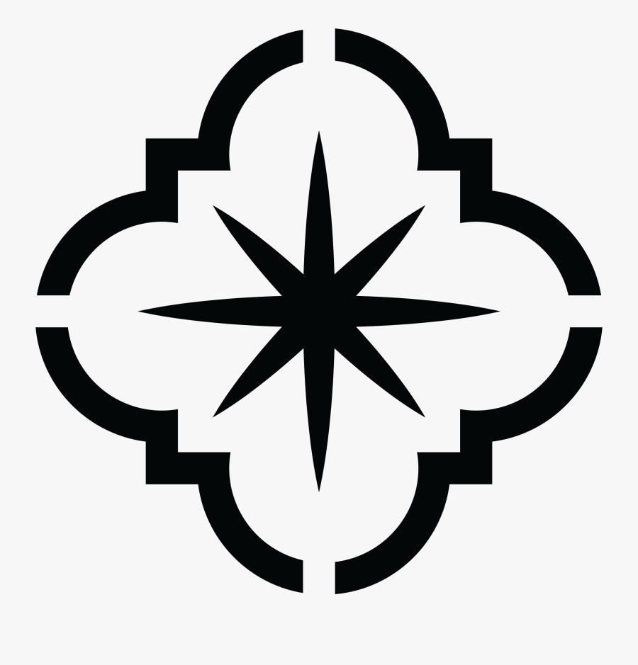 Tile 3 Graphic Element Black Star On Grey- - Boat Steering Wheel Icon, Transparent Clipart