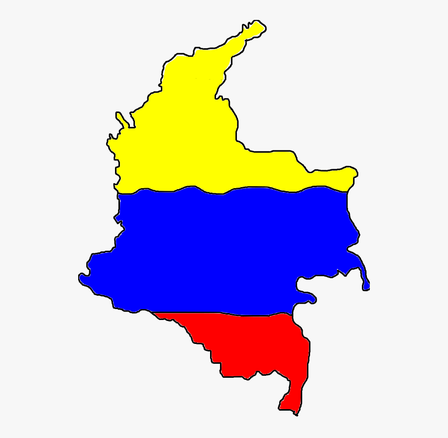 Colombia Map Silhouette, Transparent Clipart