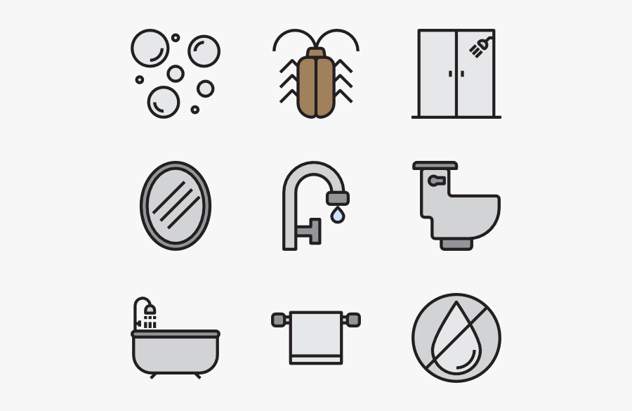 Icons Free Home Decoration - Clothes Png Black And White, Transparent Clipart