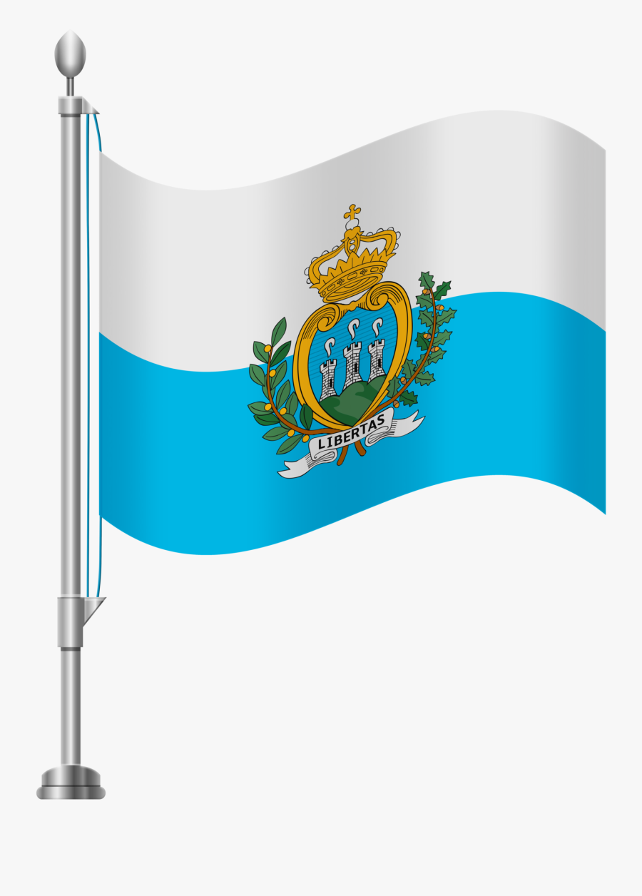 San Marino Flag Png Clip Art - Portugal Flag Png, Transparent Clipart