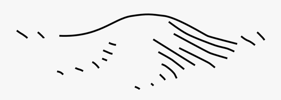 Map, Symbols, Hill, Bump, Sign - Black And White Hill Clip Art, Transparent Clipart