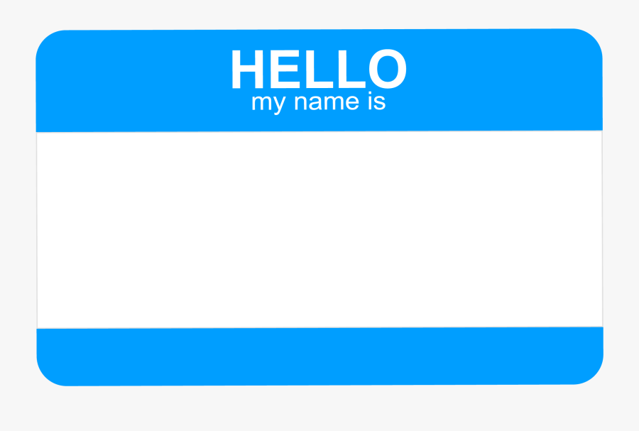 Clip Art Hello My Name Is Tags - Hello My Name, Transparent Clipart