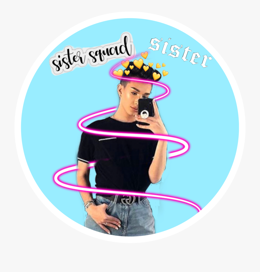 Sisters Go Follow Me On Tik Tok My Name Is @officialpot - James Charles Jean Shorts, Transparent Clipart