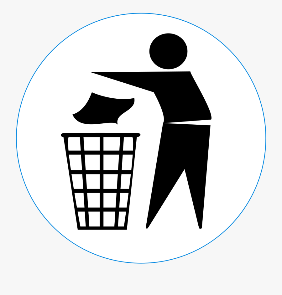 Putting Rubbish In The Bin, Transparent Clipart