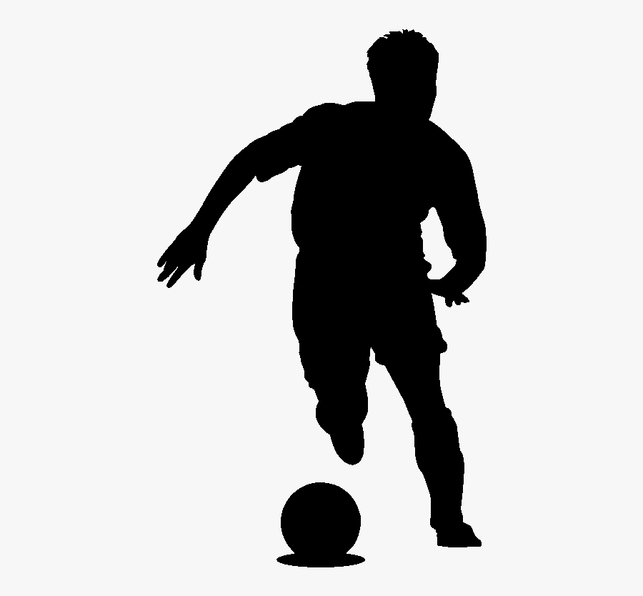 Playing Soccer Outline, Transparent Clipart