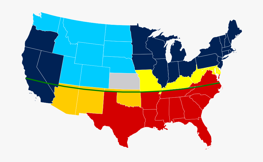 Missouri Compromise Line Svg - Missouri Compromise Line, Transparent Clipart