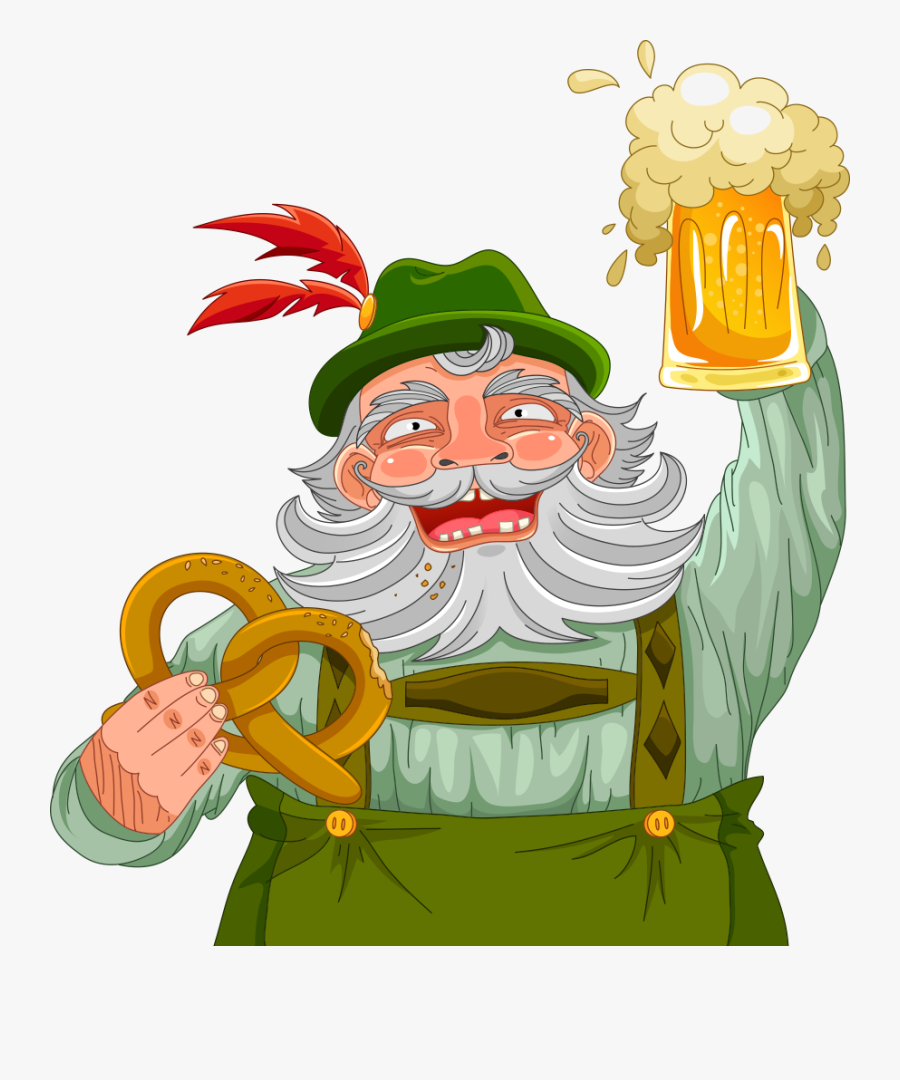Clip Art Oktoberfest Beer Cuisine Creative - Oktoberfest Cartoon, Transparent Clipart