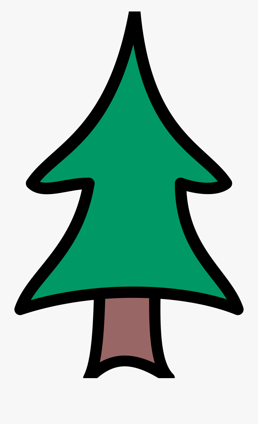 Compromise Cartoon Tree Drawing Conifer Pine Vector - Cartoon Pine Tree Drawing, Transparent Clipart