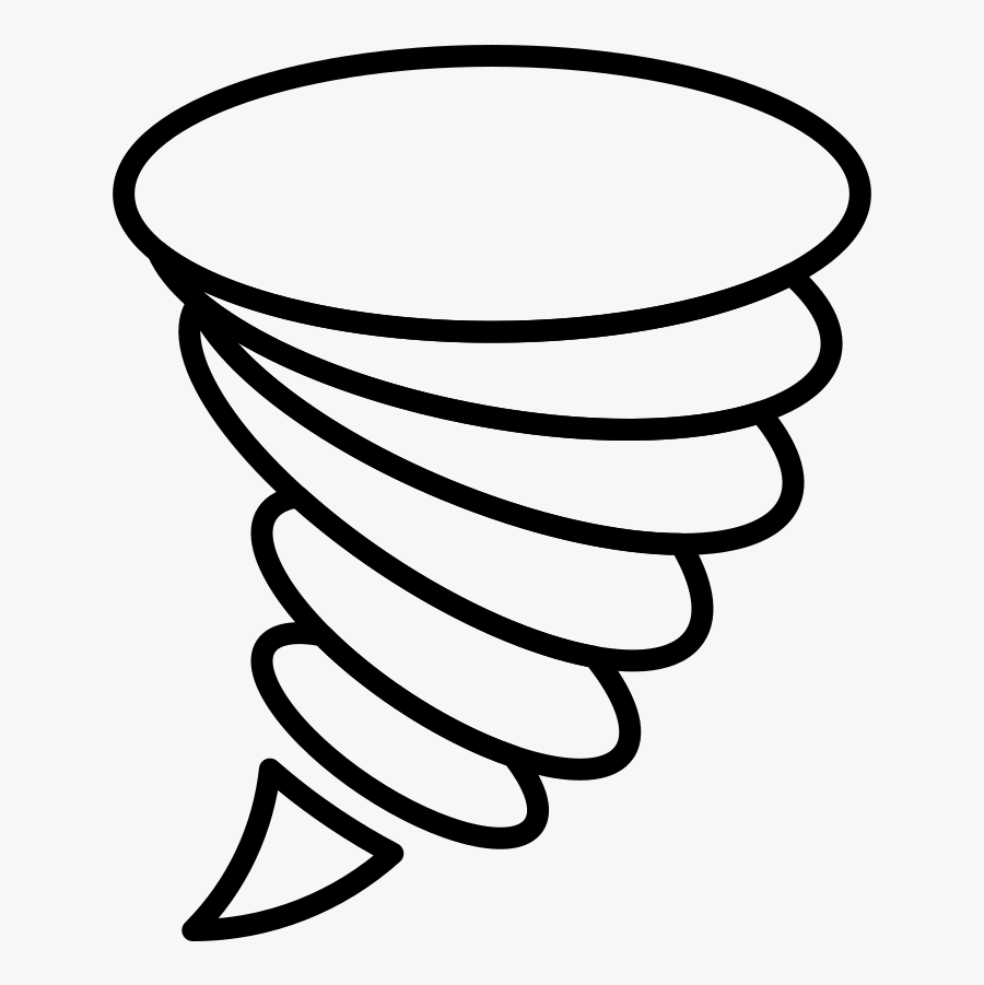 Drawn Tornado Coloring Page Clipart , Png Download - Line Art, Transparent Clipart
