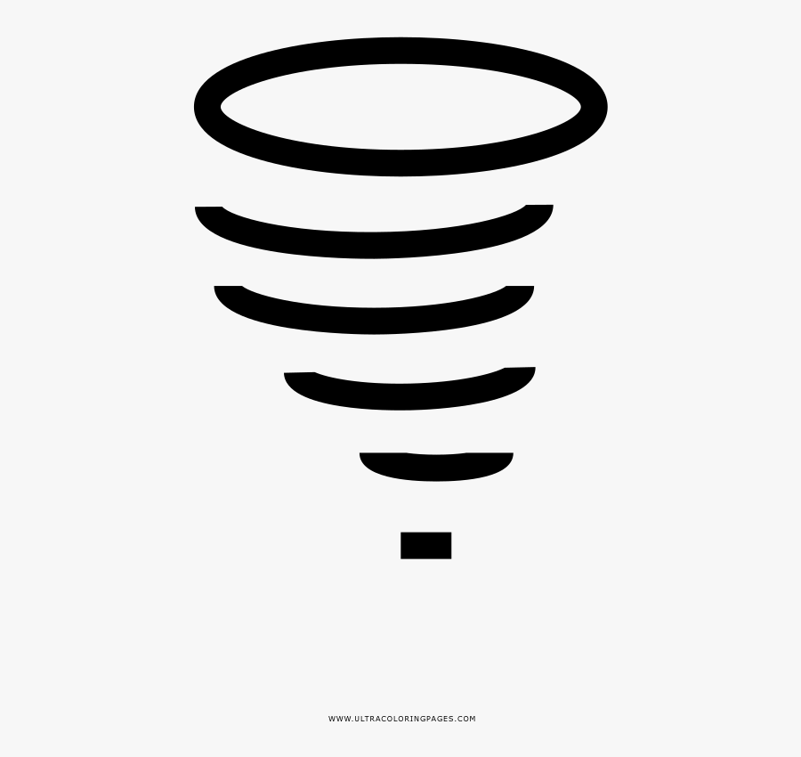 Tornado Coloring Page - Circle, Transparent Clipart