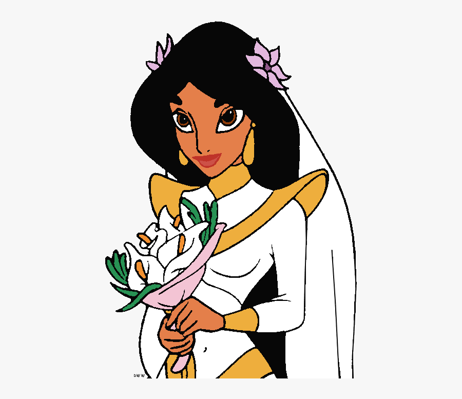 Jasmine Clipart Castle - Jasmine And Aladdin Wedding Coloring Pages, Transparent Clipart