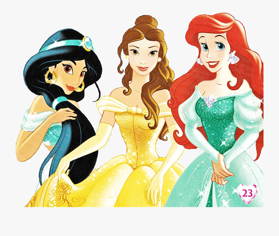 Taller De Cliparts - Disney Princess Jasmine Belle Ariel, Transparent Clipart