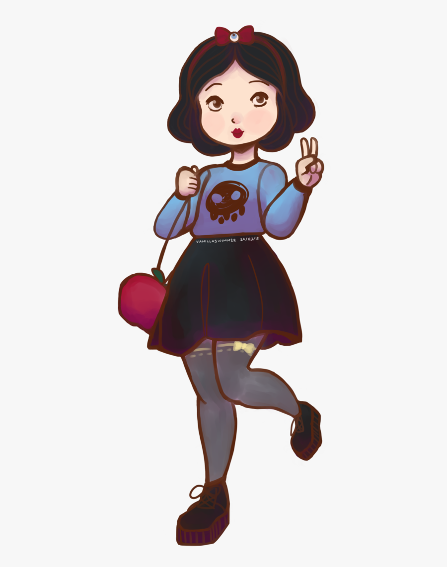 Pastel Goth Princesses Snow White By Vanillaswimmer - Dibujos Tumblr Png, Transparent Clipart