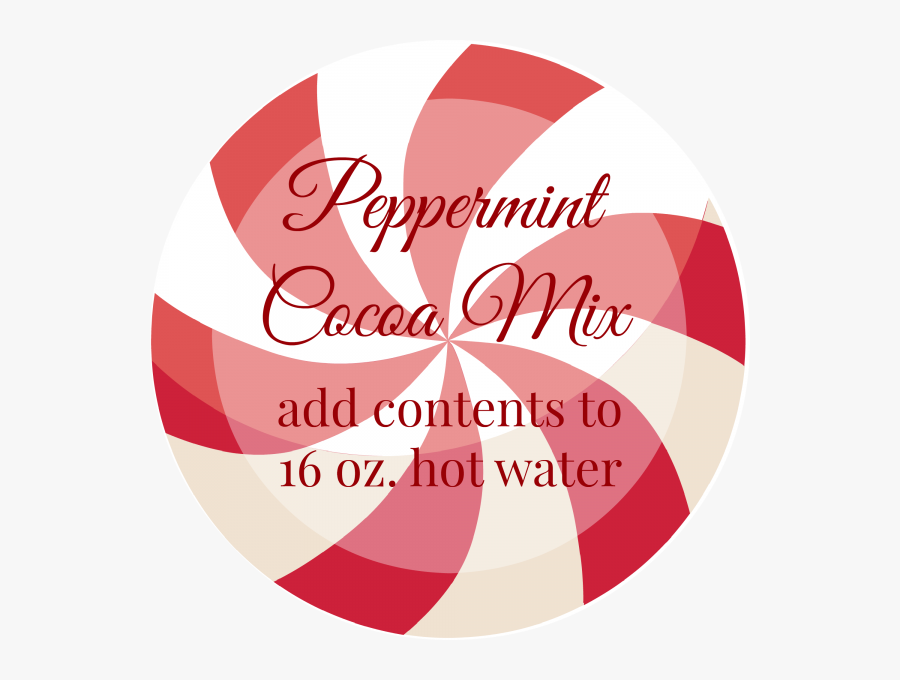 Transparent Hot Chocolate Clipart Png - Peppermint Hot Chocolate Label, Transparent Clipart