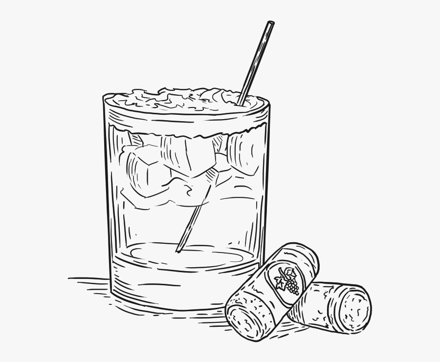 Image Result For Cocktail - Sketch, Transparent Clipart