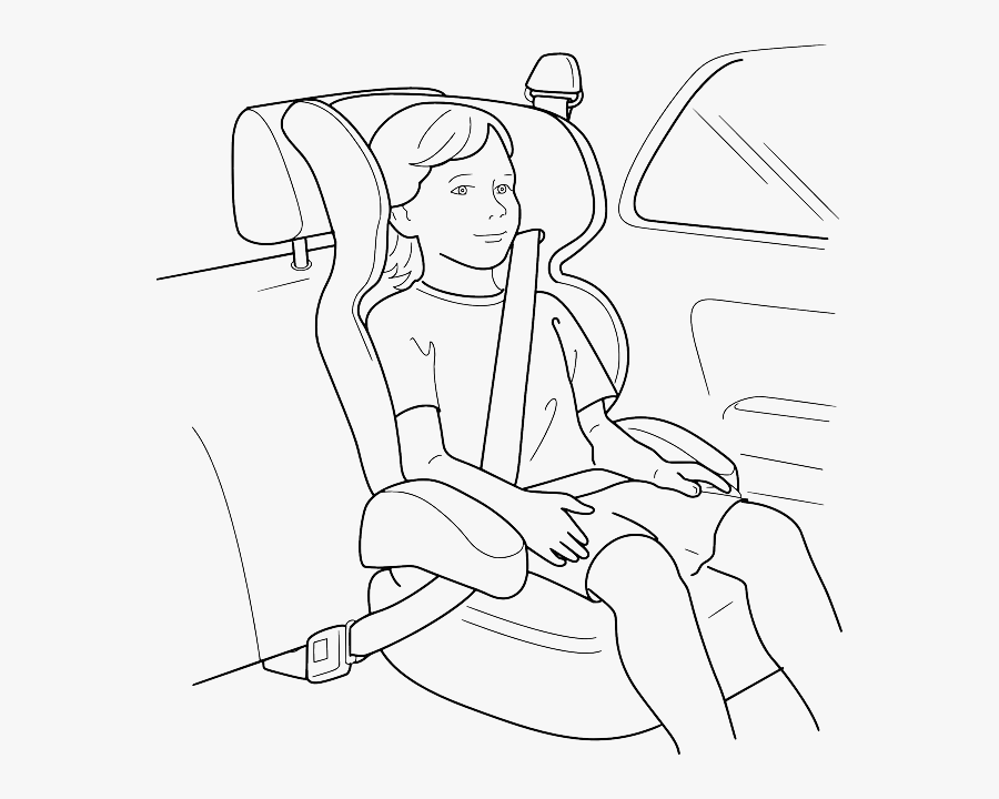 Seat Belt Black And White, Transparent Clipart