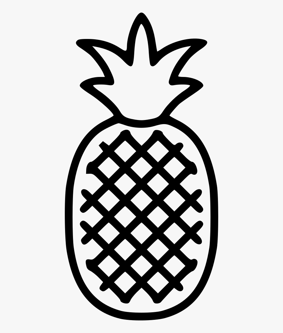 Svg Png Icon Free - Easy Pineapple Outline, Transparent Clipart