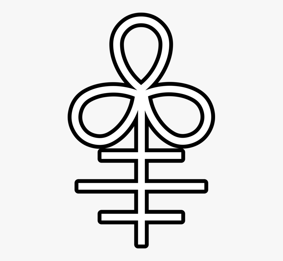 Alchemical Symbol Cross Ankh Clip Art - Satanic Cross Transparent, Transparent Clipart