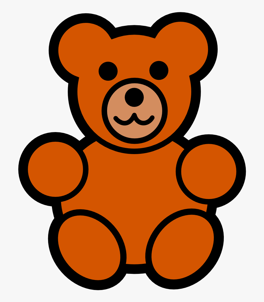 Transparent Crawl Clipart - Easy Cartoon Teddy Bear, Transparent Clipart