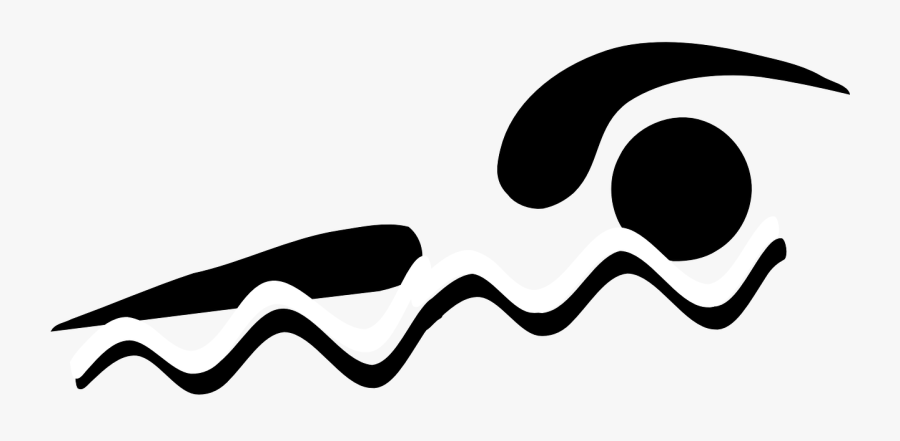 Swimming Logo Black And White, Transparent Clipart