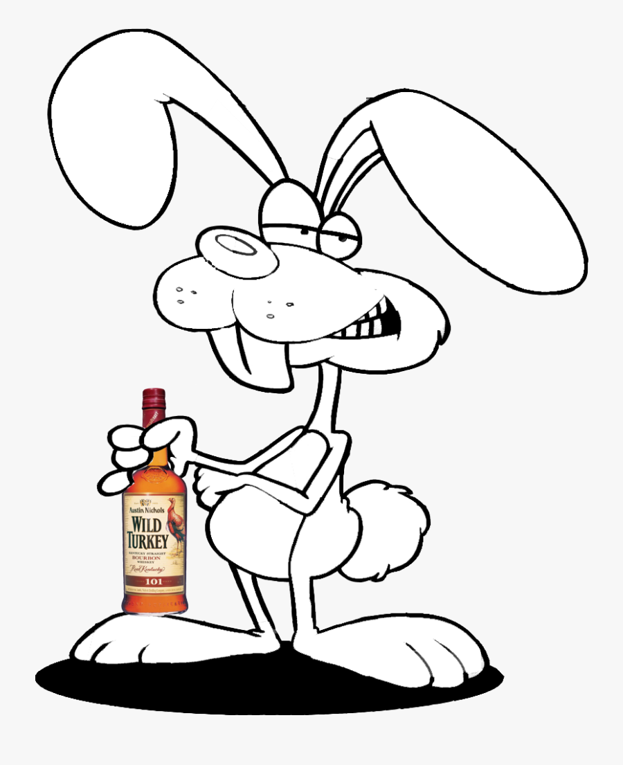 Drunken Bunny Liqueurs Logo - Wild Turkey Bourbon 80@, Transparent Clipart