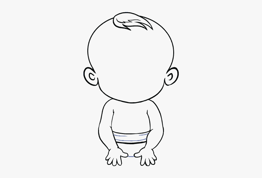 Clip Art Collection Of Free Drawing - Draw A Baby Easy, Transparent Clipart