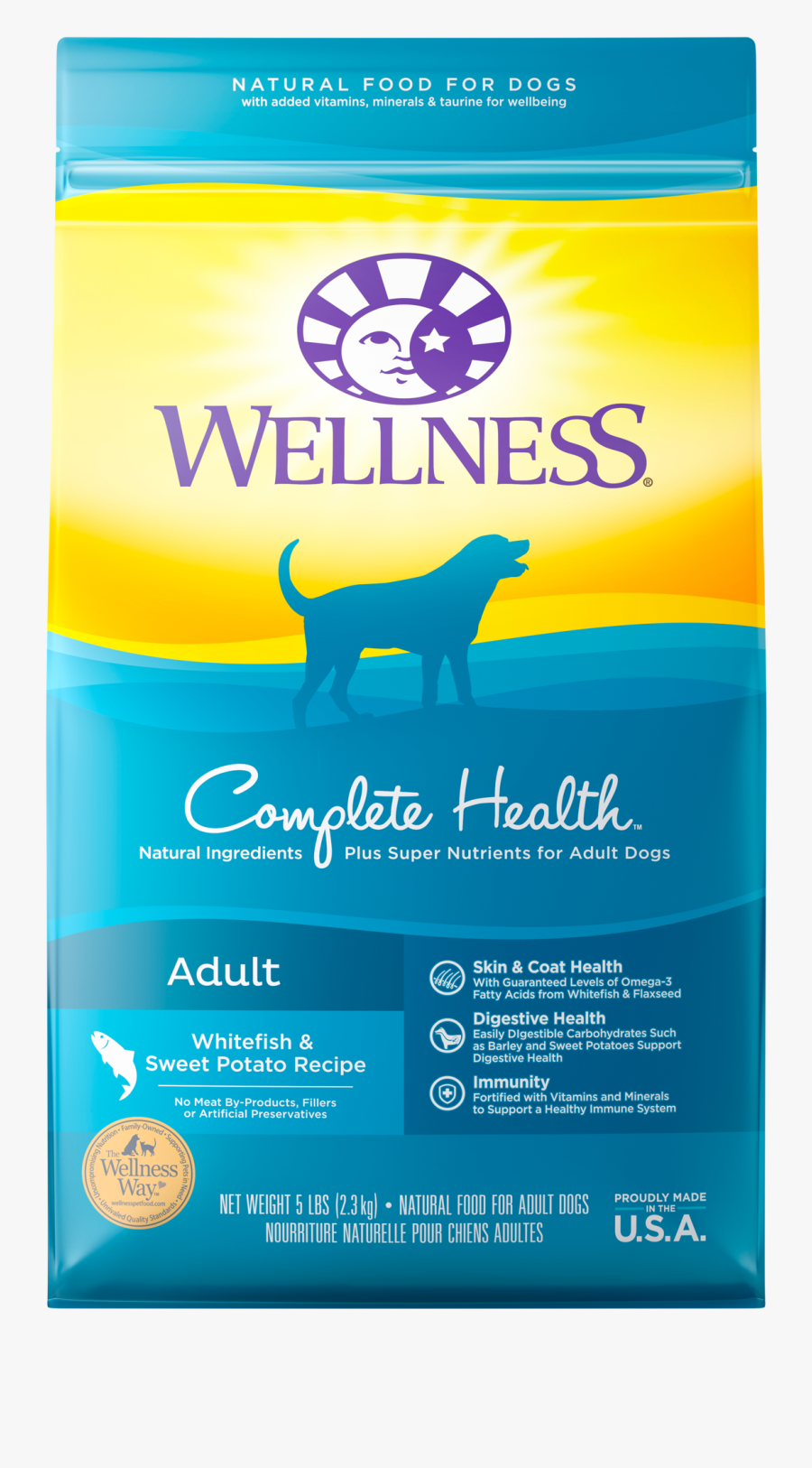 Dog Png Sweet Potato - Wellness Complete Senior Dog Food, Transparent Clipart