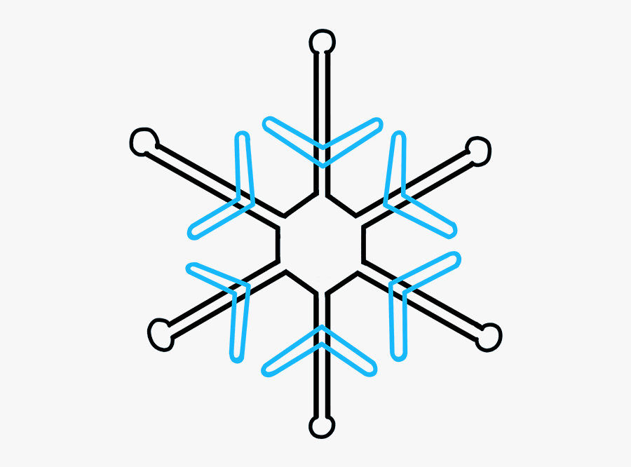 Line Clipart Parallel Line - Step By Step Easy Drawings Of Snowflakes, Transparent Clipart
