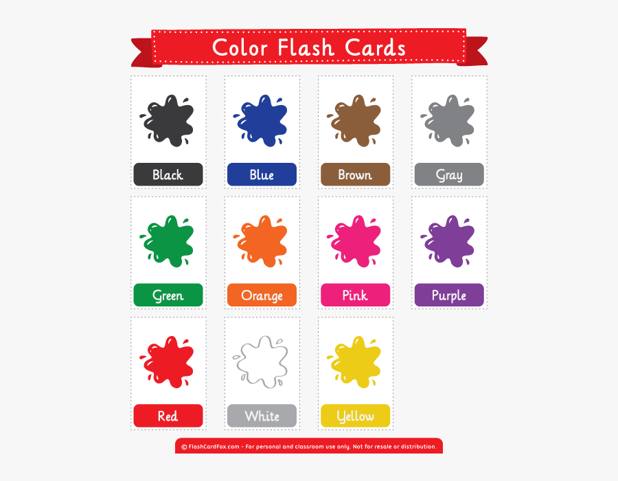 Color Clipart Card - Color Flashcards , Free Transparent Clipart