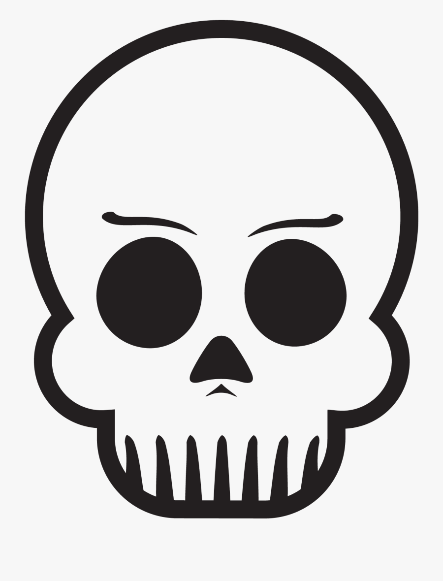 Skull With Eyebrows - Skeleton With Eyebrows, Transparent Clipart